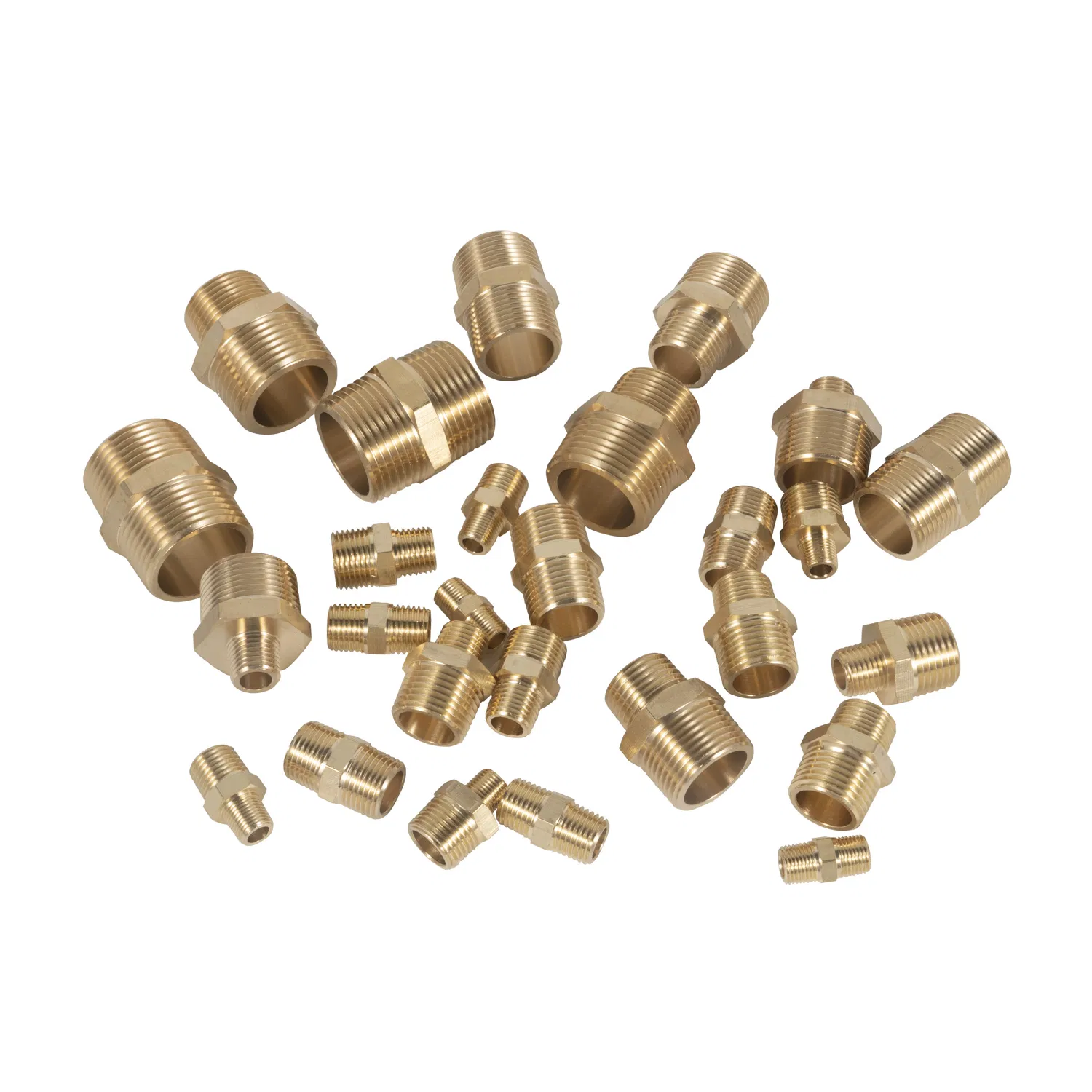 Brass Pipe Fitting Hex Bushing, Reducer Adapter, Nipple, Barstock Street Elbow Fitting