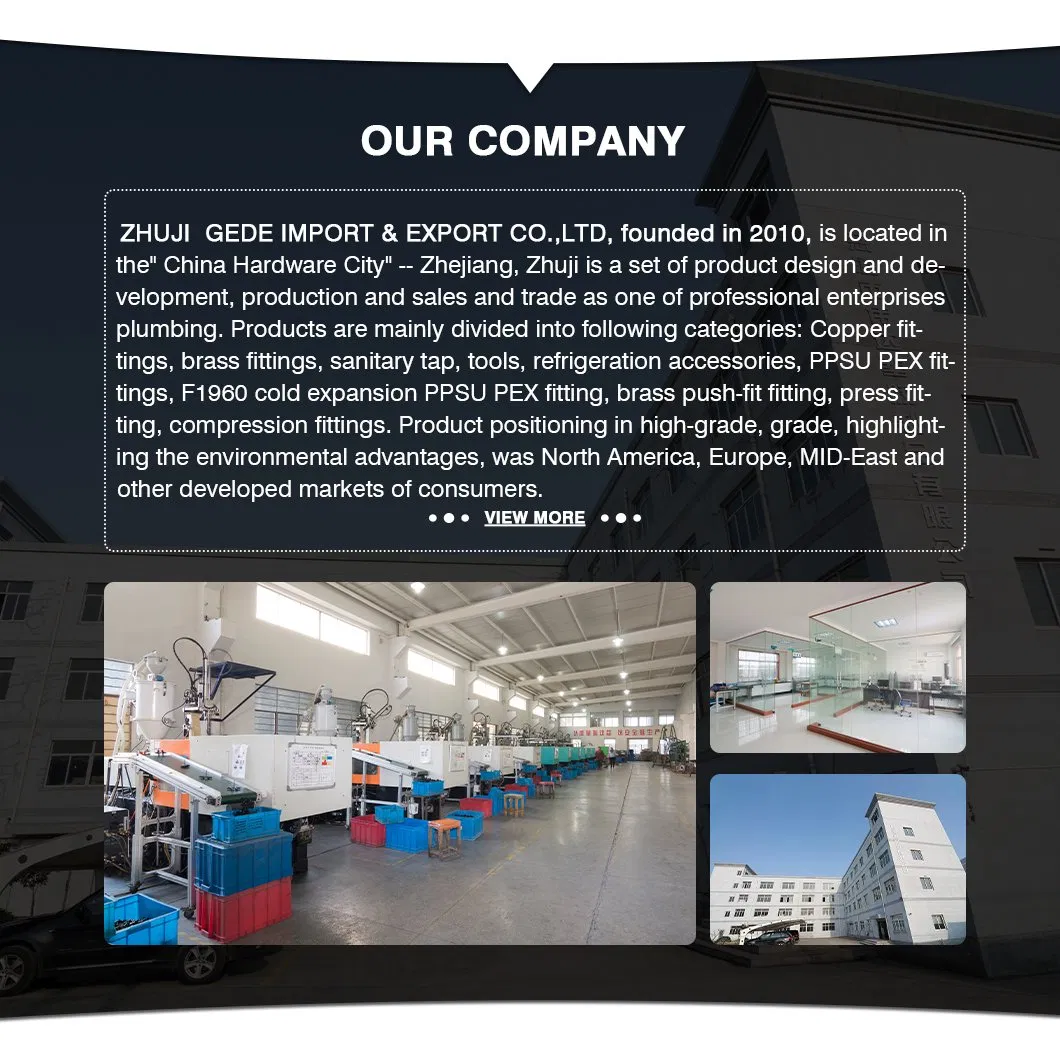 China Manufacturer PPSU Pex Pipe Fitting 1/2 to 2 Inch Elbow Coupling Tee Connector Socket Plastic Plumping Materials Crimp Fittings ASTM Standard