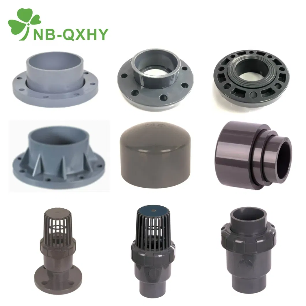 DIN Standard UPVC Fittings, Reducing Bushing, Van Stone Flange, Strong Foot, Corrosion-Resistant