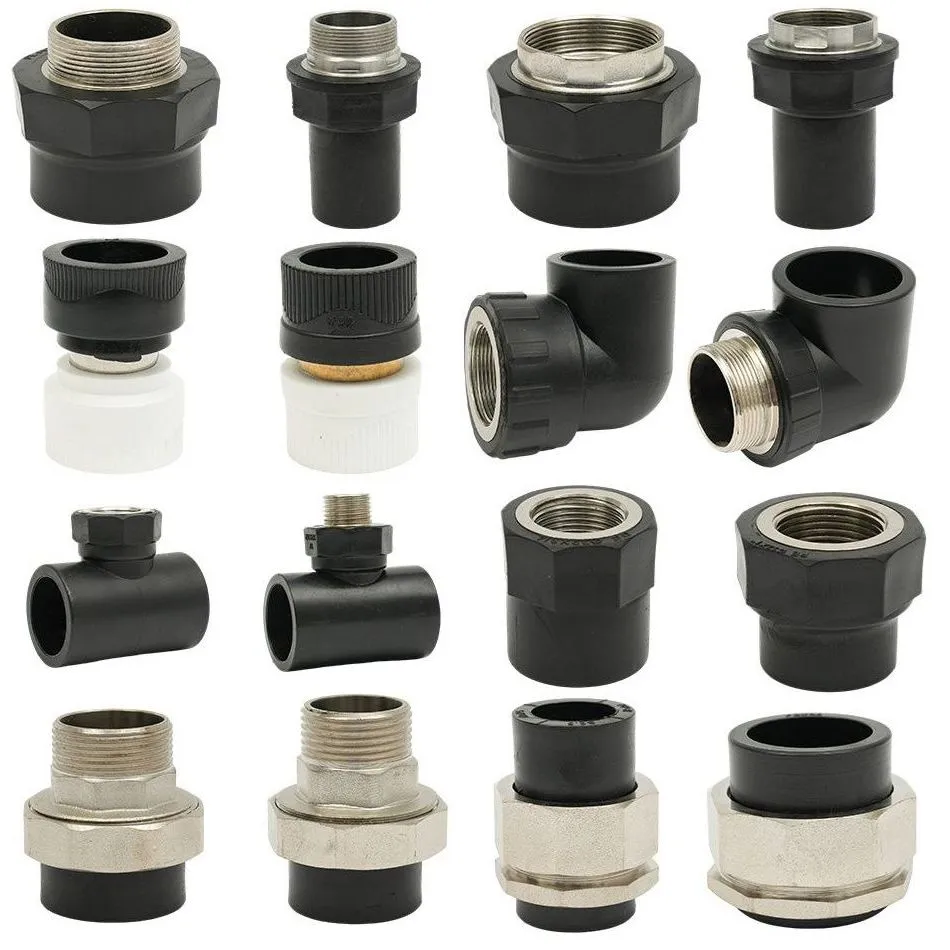 Free Sample Easy Convenient Installation Stainless Steel Fittings PE/HDPE Threaded Pipe Fittings for