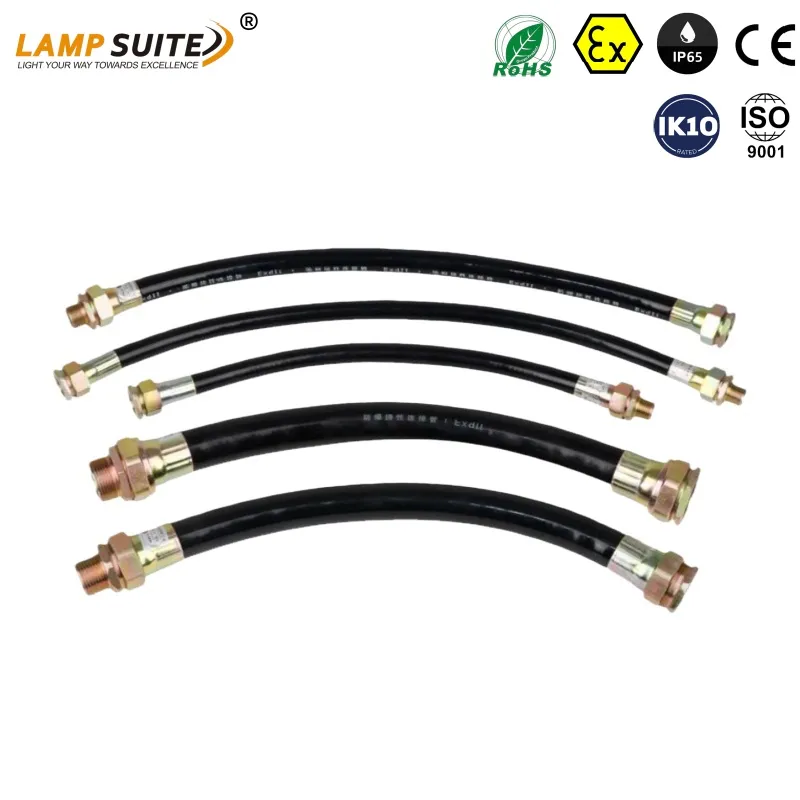 ATEX 1/4" 2" Customizable Flameproof Rubber Hose Explosion Proof Flexible Conduit