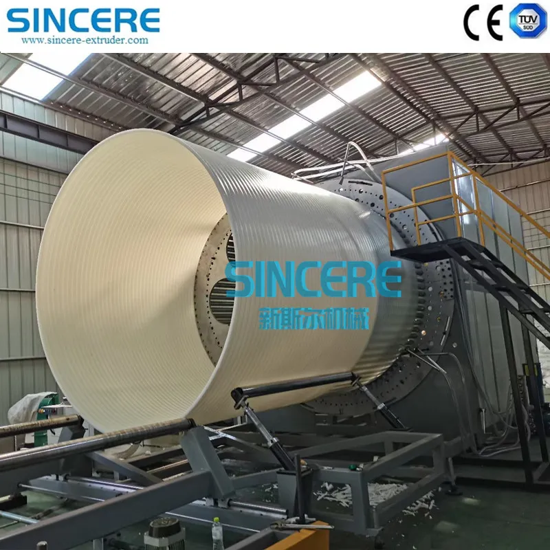 HDPE Hollow Structure Wall Spiral Winding Sewage Pipe Extrusion Production Line