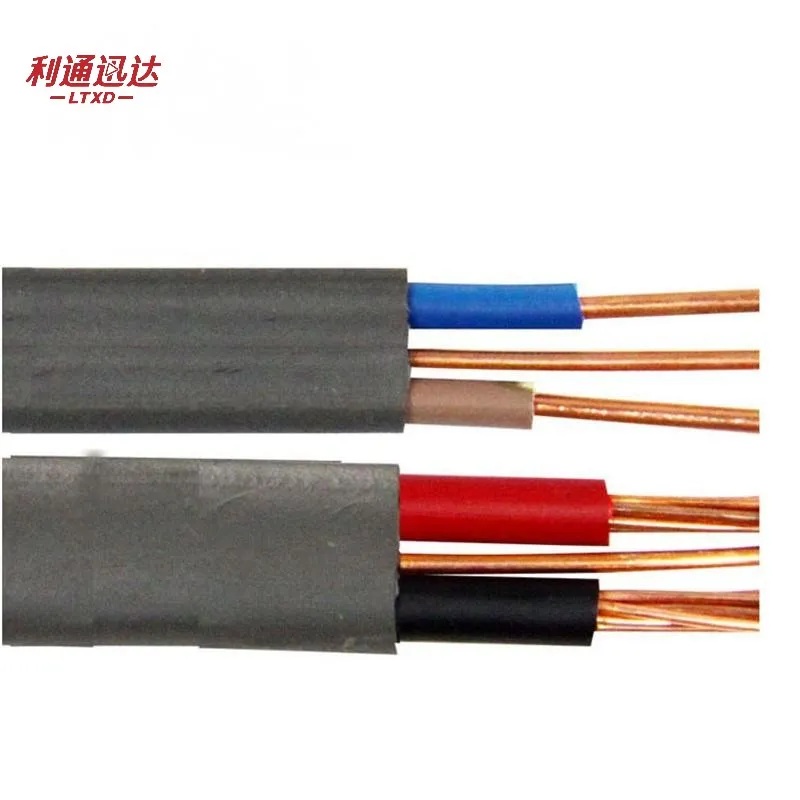 2X1.5mm+E Flat BVVB 2.5mm with Earth in Gray Twin Flat Cable Wire for South Africa
