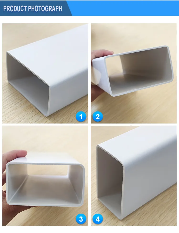 Any Size Diameter Plastic Rectangular Tubes PVC Tube Square PVC Pipe