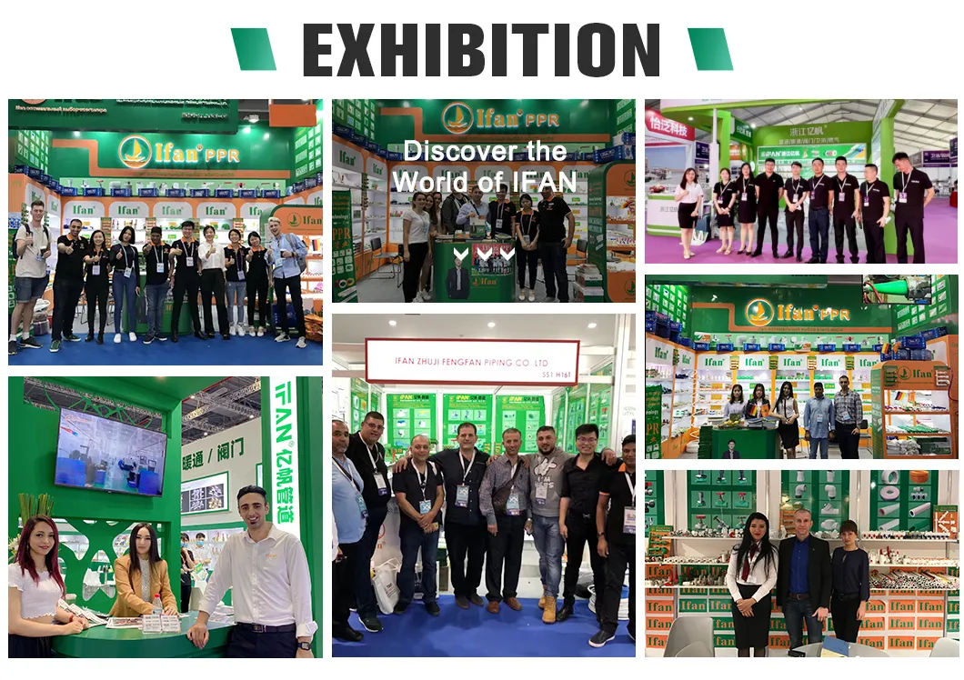 Ifan GB/T 18742 PPR Water Pipe Fittings 20-125mm PPR Fittings Green and White Color Brass PPR Pipe Fitting