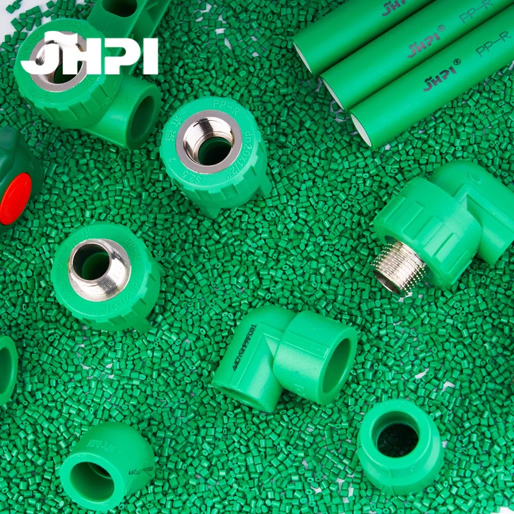 ODM Green White Orange 20-110mm PPR Elbow/Tee/Valve PPR Plastic Pipe Fittings for Water Piping