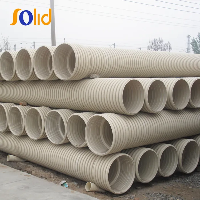 Large Diameter PVC Double Wall Corrugated Sewage Pipe