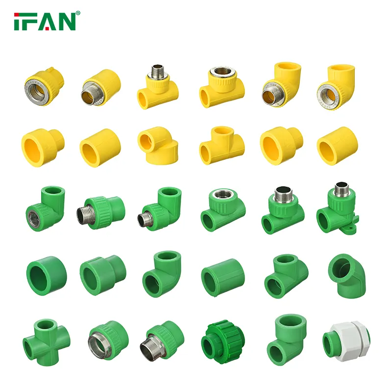 Ifan ASTM F2389 20-160mm PPR Plumbing Fittings Socket Elbow Tee PPR Pipe Fitting