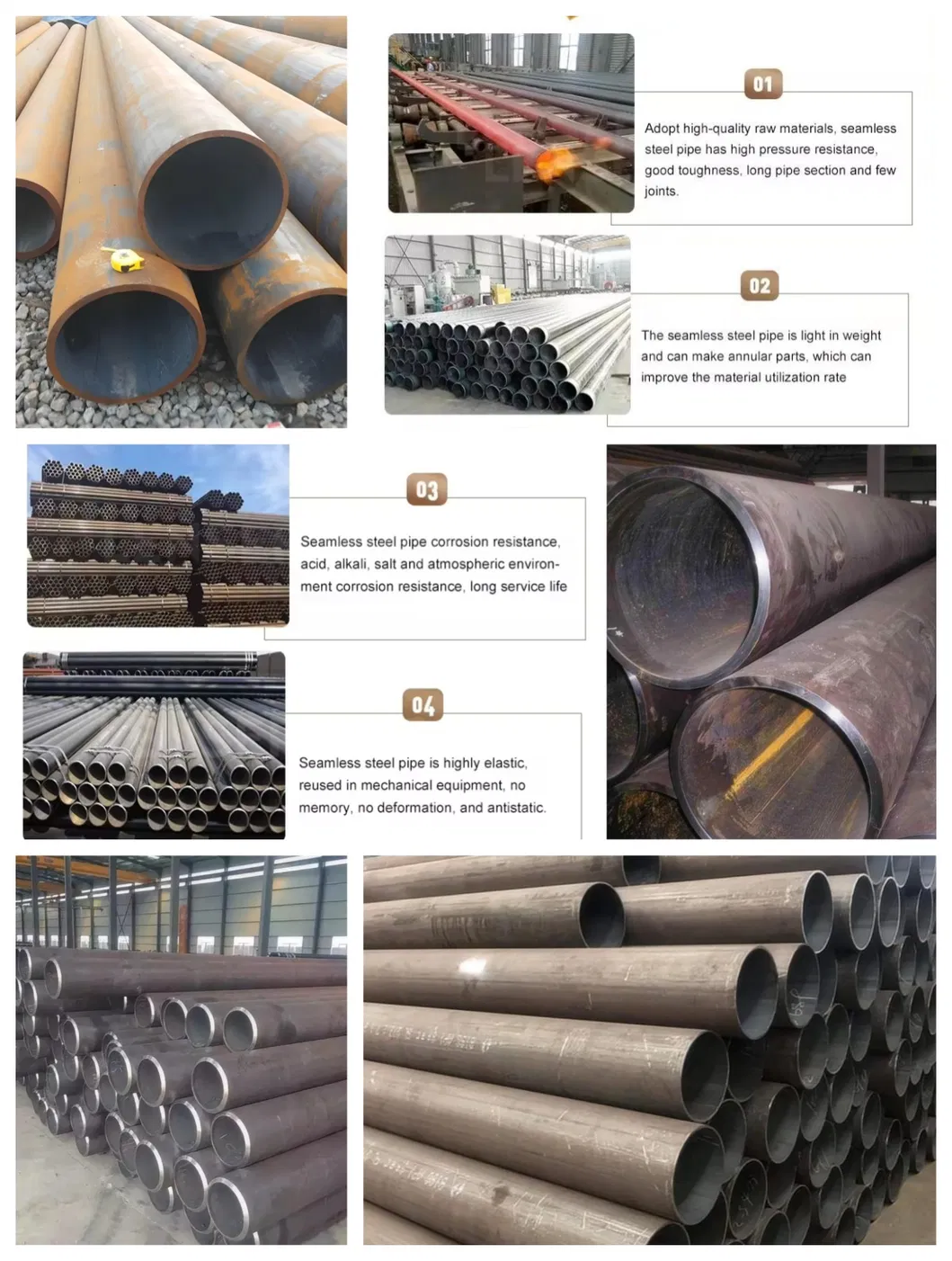 ASTM A53 Gr B Schedule 40 Black Seamless Carbon Steel Pipe 6" X 4 mm Welded 6m Long Black Pipes