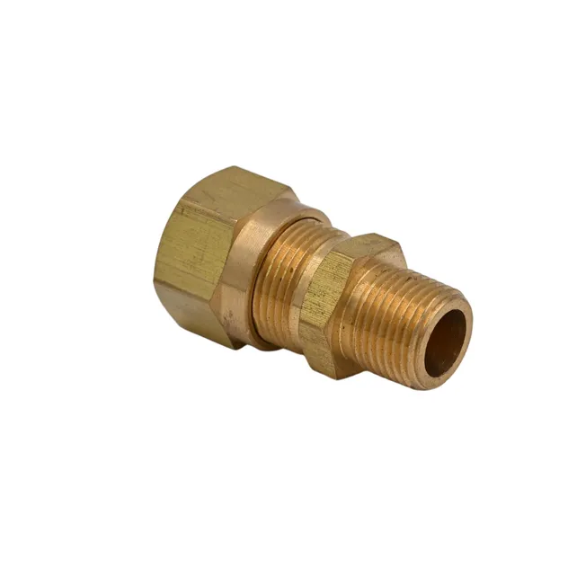 Brass Pipe Fitting for Nylon Pipe Elbow Air Brake Fitting for Truck Air Circuits