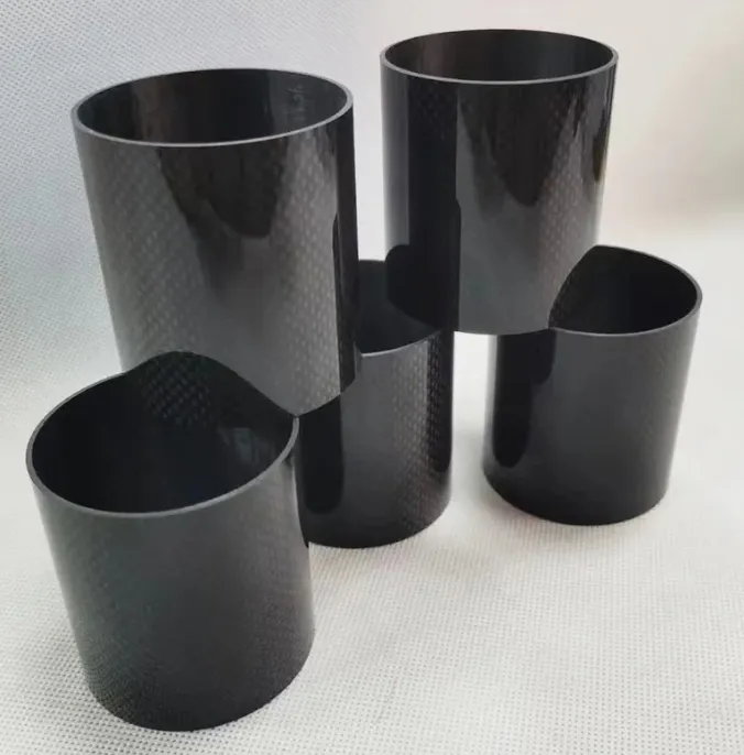 Professional Custom Thickness Carbon Fibre Pipe 3K Carbon Fiber Exhaust Round Tubes Plain/Twill, Glo