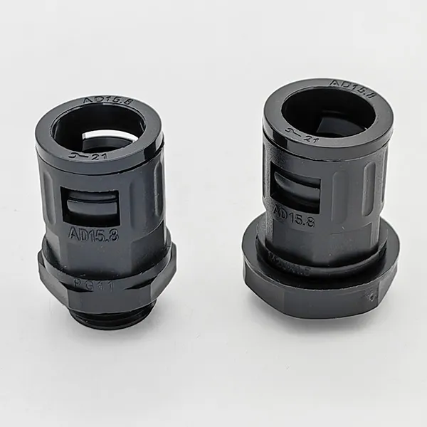 Nylon PA66 Pg11 Quick Connector for Flexible Corrugated Pipe Ad15.8mm Pg11-Ad15.8