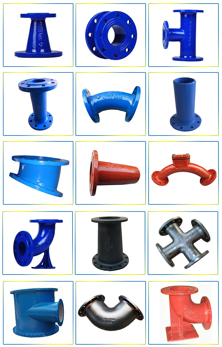Factory Price Factory ISO2531 En545 En598 Di Elbow Tee Corss Fitting Ductile Iron Cast Iron Flanged Pipe Fittings