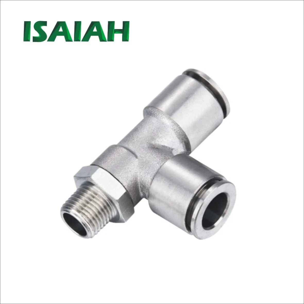 Pneumatic Copper Quick Connector Tee-Branch Air Tube Brass Fitting