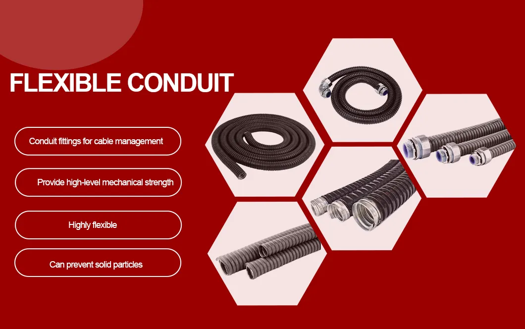 Space Saving Chemical-Resistant Flexible Pipe Flame-Retardant Metal Steel Marine Cable Corrugated Conduit