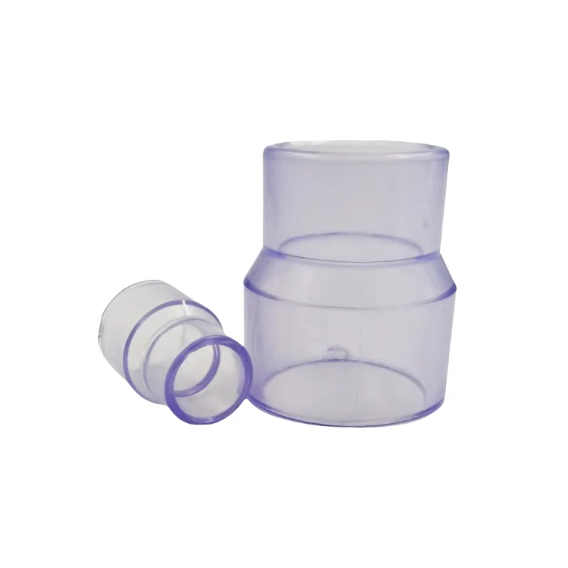 National Standard Durable Fitting PVC Transparent Reducer Coupling Pipe