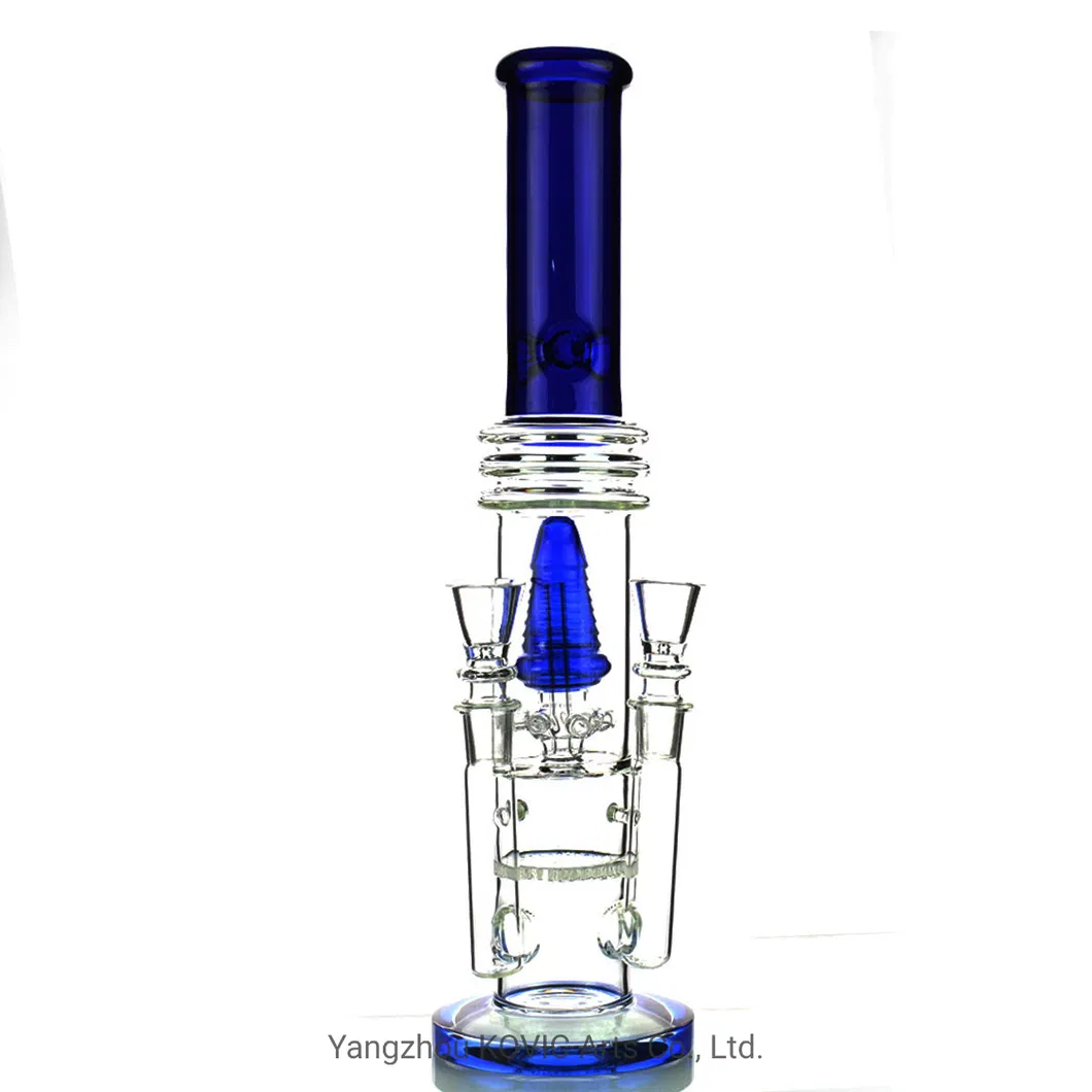 17" Water Pipe Double Socket Bowls M9 Chamber and Honeycomb Pipe Grinder Hookah Rolling Paper