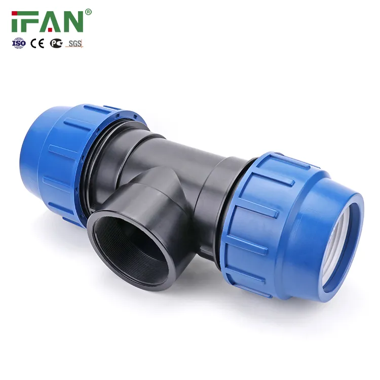 Ifan ASTM D3035 PE Plumbing Material Pipe Fitting Elbow PP Compression Poly HDPE Pipe Fittings