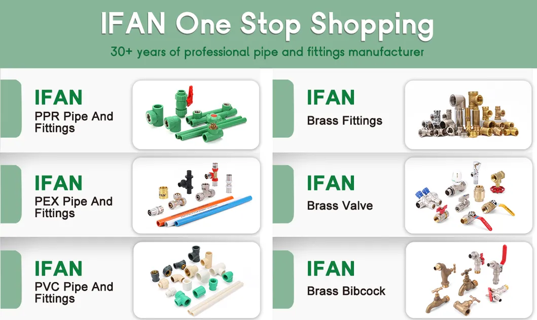 Ifan PVC CPVC UPVC HDPE Pph Plumbing Tube Hose Aluminum Al Plastic Corrugated Composite Floor Heating Pex PPR Pipe for Water Gas Irrigation