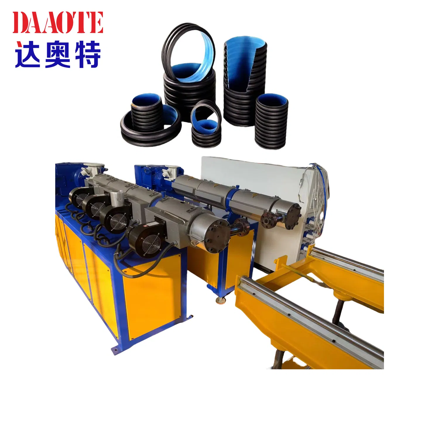 PVC PP PE EVA Double Walled Corrugation Pipe Hose Extrusion Production Line