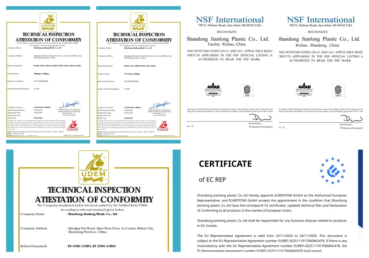 High Pressure ASTM CPVC/PVC/UPVC Water Pipe Fittings for Industrial Water System Premium Plumbing Pr