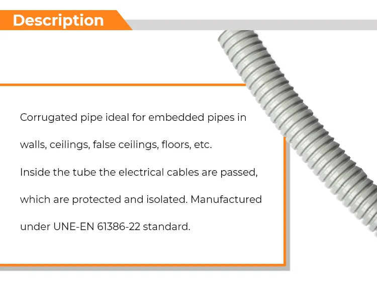 Flexible PVC Corrugated Pipe for Electrical Cable Protection / Drainage