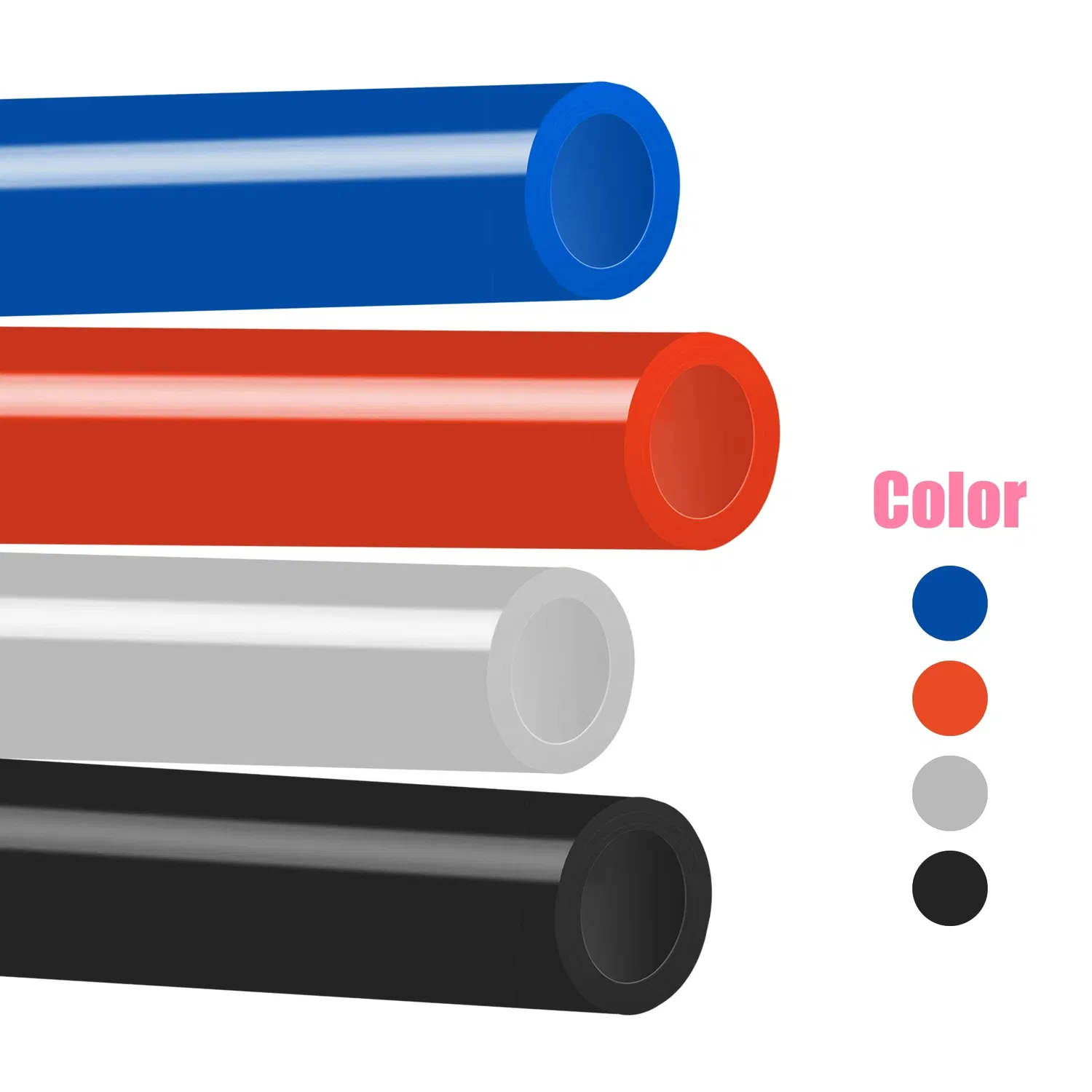 PU PE Rubber Nylon Pneumatic Hose 6mm 8mm High Pressure Tubing for Industrial Air Distribution Netwo