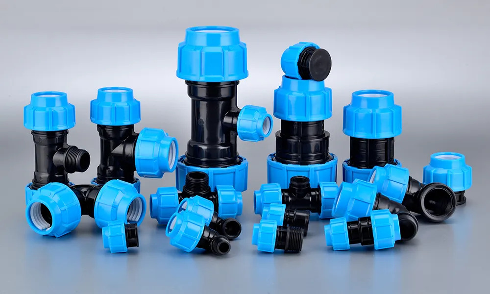 90 Equal Tee PP Compression Fittings Plastic Pipe Fitting