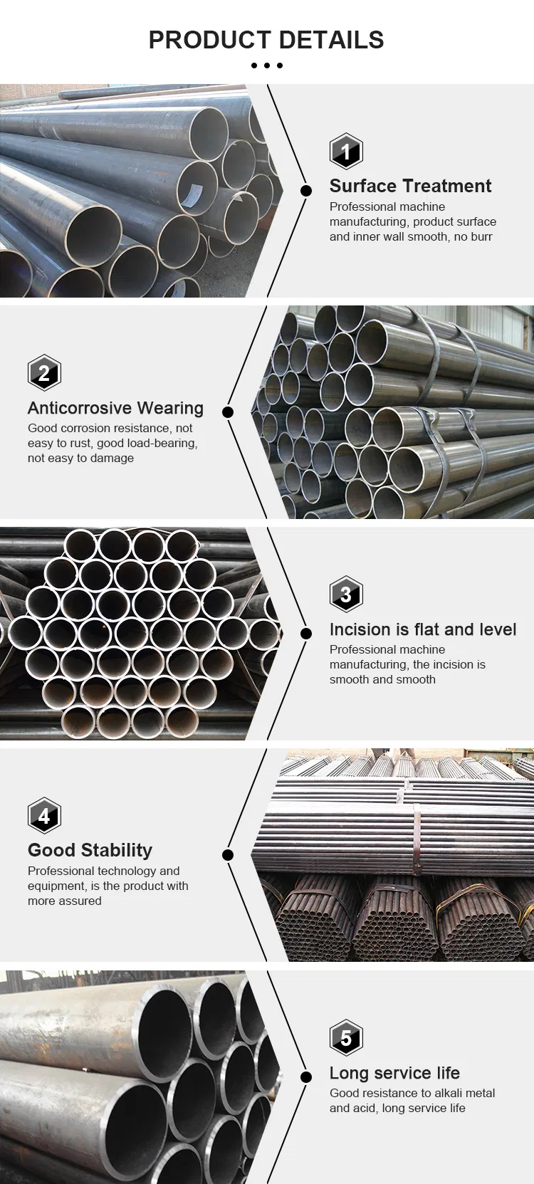 Factory Price Q195 Q235 Q345 10# 20# Boiler Pipe Drill Pipe Weld Tube Carbon Steel Pipe
