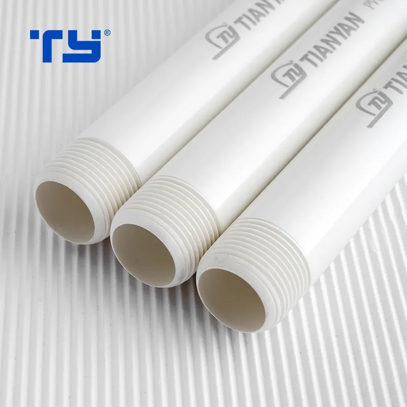 PVC Plastic BS Standard Male Thread CPVC UPVC Water White Pipe