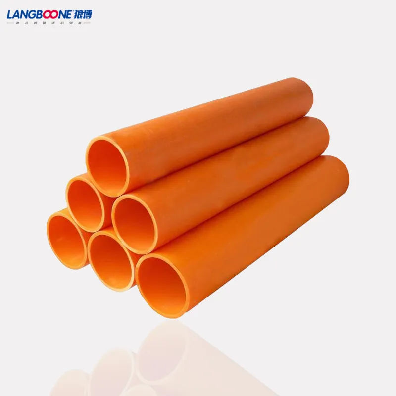 Orange Plastic Mpp Electrical Power Cable Protection Sleeve Pipe for Wire Conduit