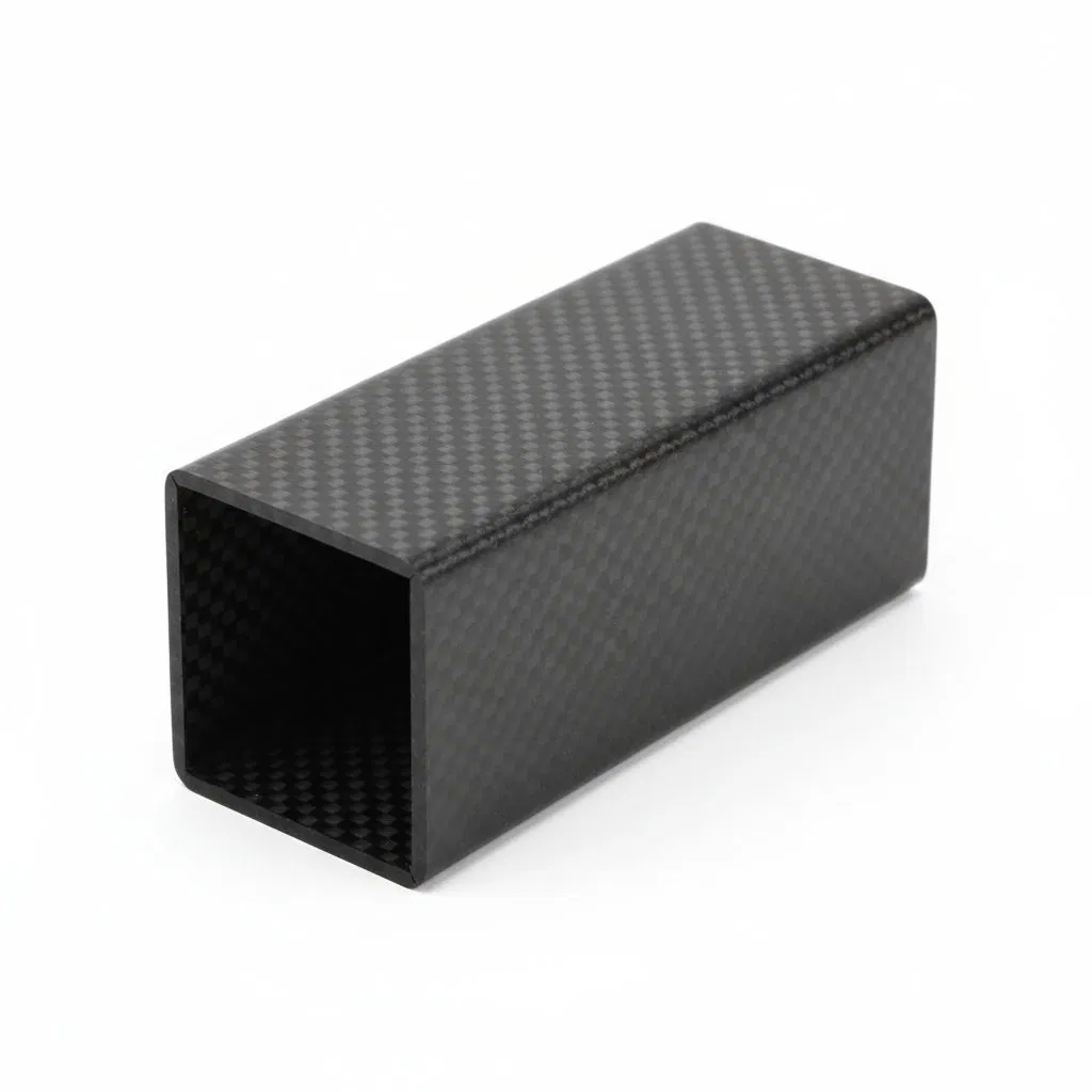 High Strength Twill T300 Square Carbon Fiber Tube 25mm for Industrial Application