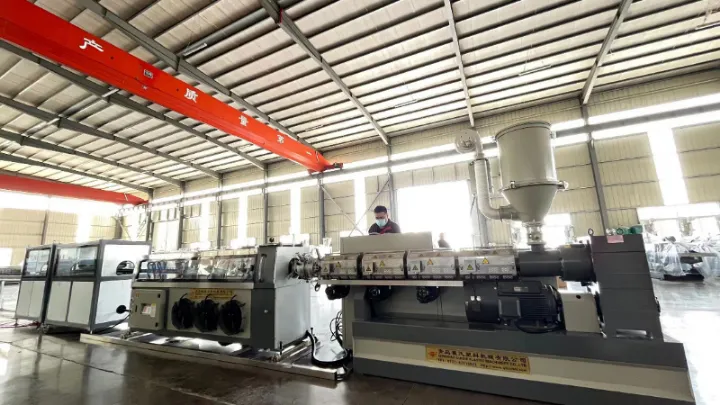 HDPE Plastic Reinforced Polyethylene PE Spiral Corrugated Pipe Extrusion Machine