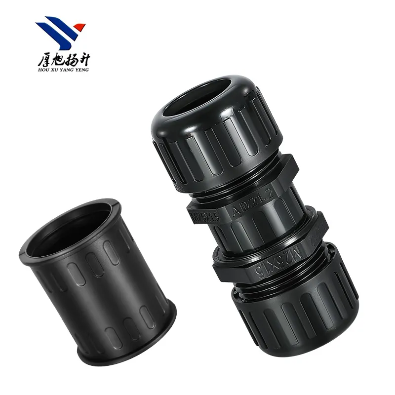 High Quality PA66 Corrugated Pipe Nylon Conduit Connector for Analyzer Integration