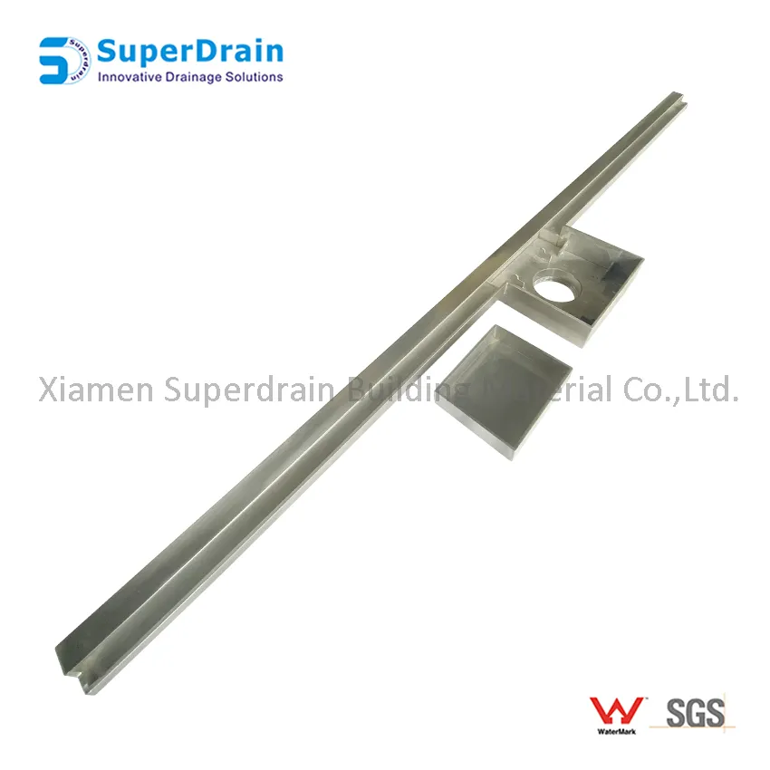 China Supplier Square Tile Inssert Stainless Steel Straight Drain Core Floor Drain