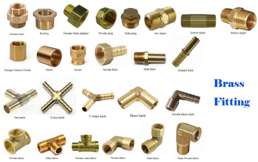 Mold Part Type Male Thread Pipe Nipple Brass Fitting for PVC Pipe