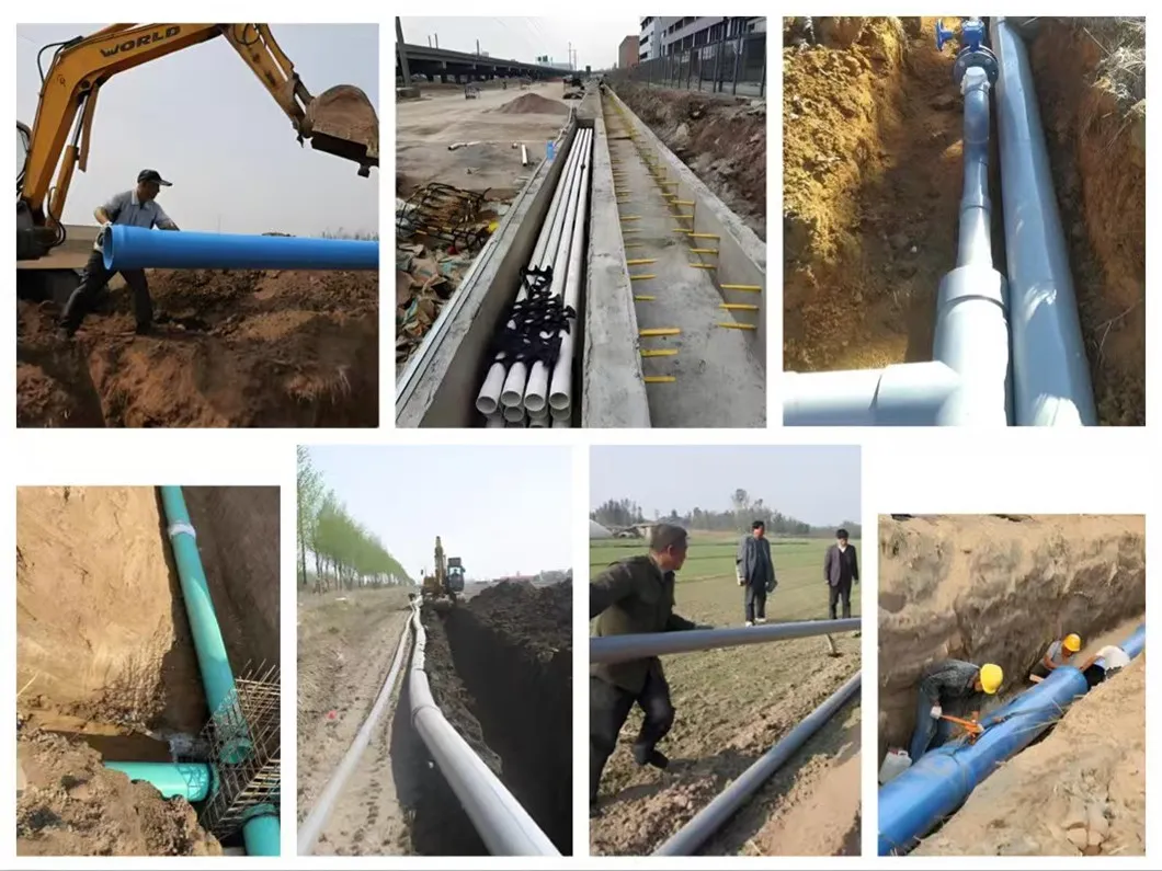 PVC Water Supply Drainage Irrigation Plumbing Large Diameter Pn10 DN250 UPVC Pipe
