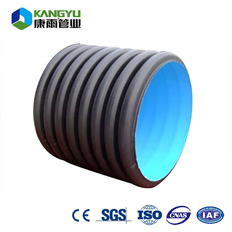 Polyethylene HDPE Double Wall HDPE Corrugated Pipe for Drainage and Sewerage DN400