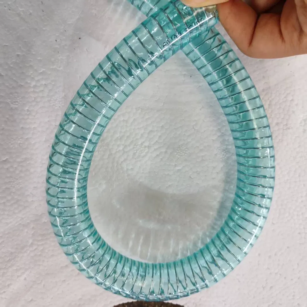1" Flexible Durable Food Grade PVC Steel Wire Hose Pipe for Juice Transport