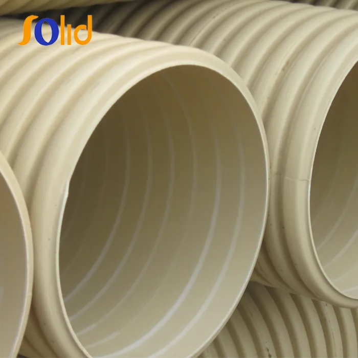 High Strength PVC Double Wall Corrugated Pipe for Drainage and Sewer Systems