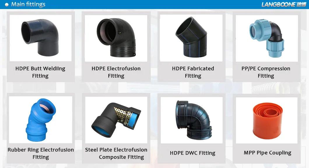 Customize PE80/100 HDPE Fabricated Tee Fittings Pn20 Pipe Segment Welded Bend Fitting