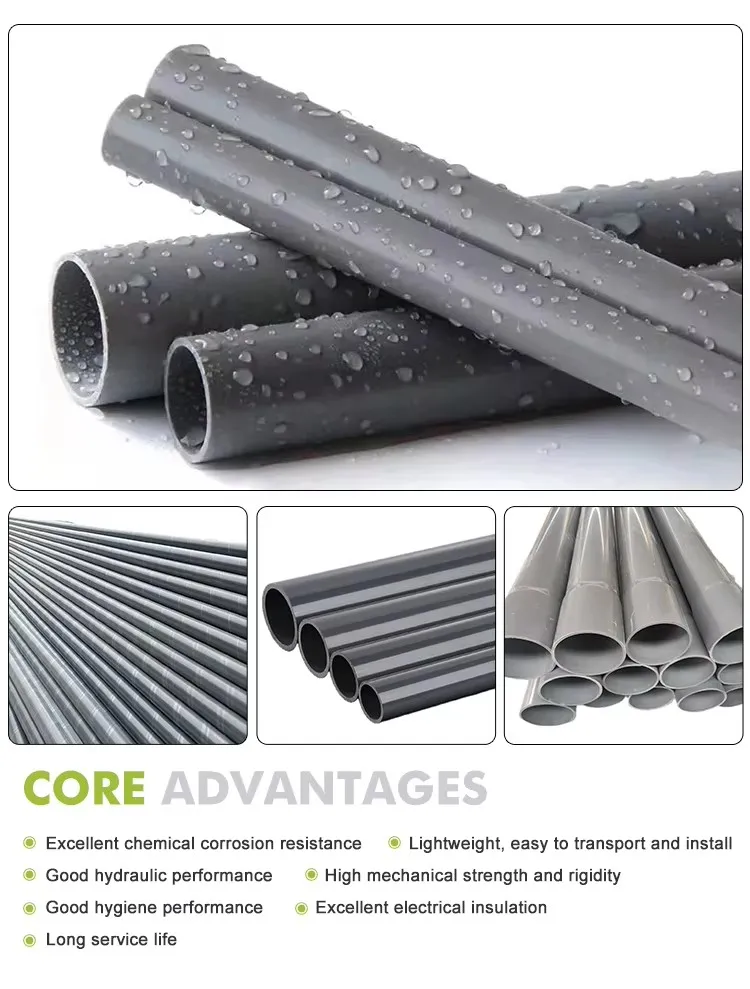 PVC Pipe UPVC (CPVC) Pipe White Grey Pipe for Water Supply