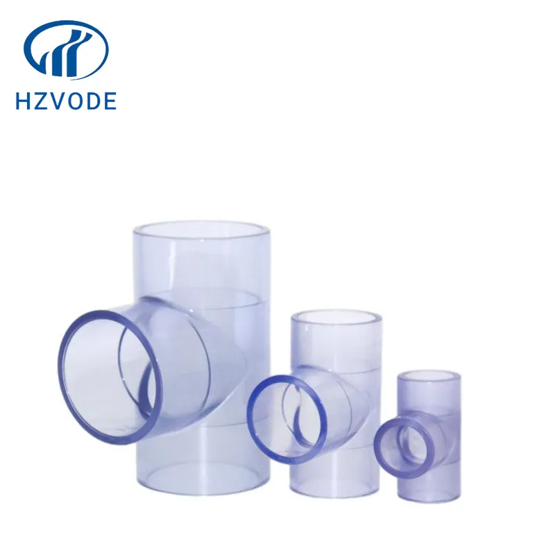 1/2 UPVC Pipe for Potable Water and Tube PVC Transparent Rigid Tee Fittings