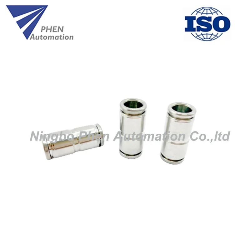 China Factory Phen Brand Stainless Steel Straight PU 4/6/8/10/12/14/16mm Push in Air Hose Fitting