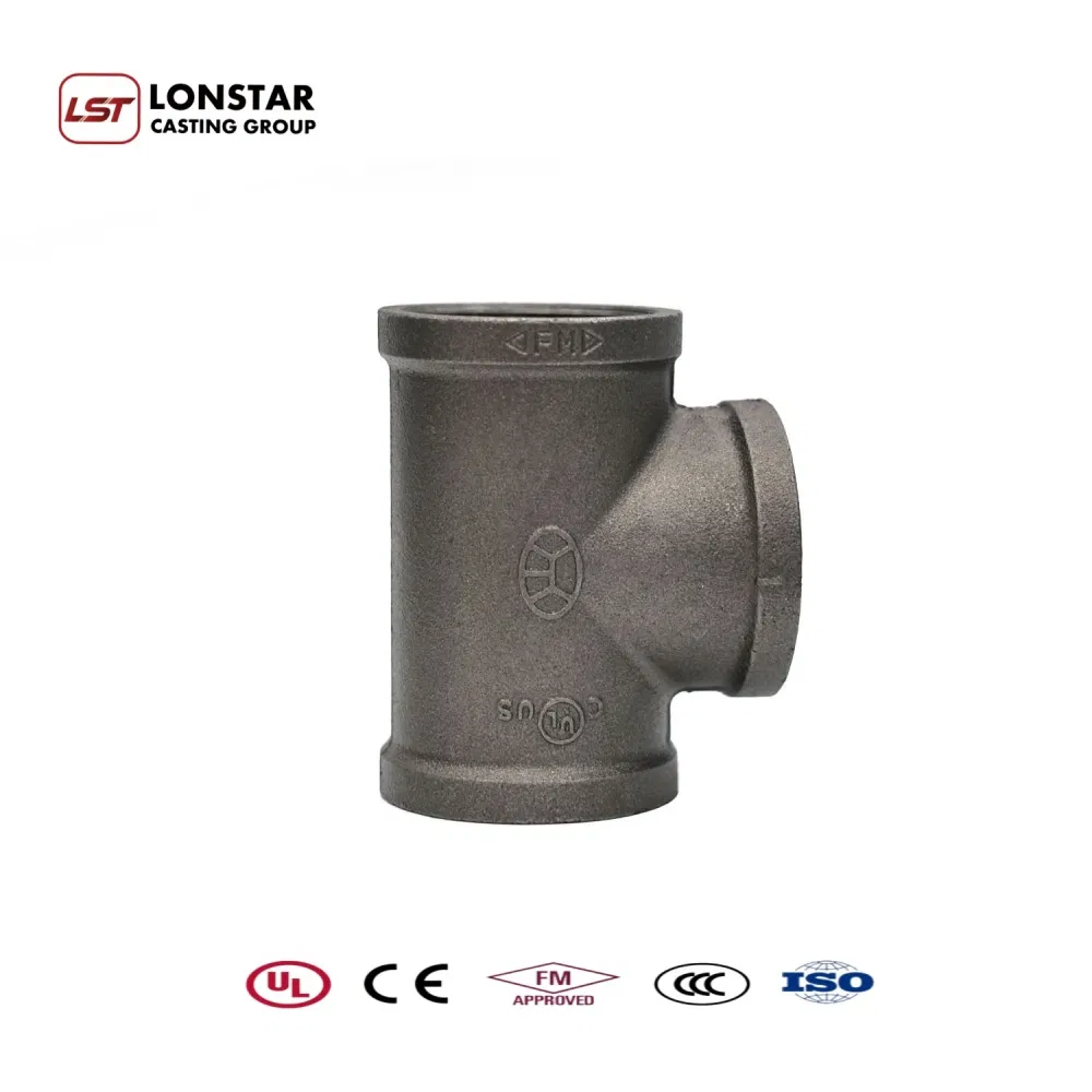Lonstar Malleable Iron Pipe Fitting Half Inch Plumbing Material Black Tee Fitting