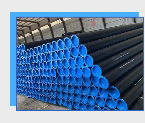 Durable Painted ERW Pipe with Plastic End Protectors, 21.3-165.2mm Od, En 10255, for Cable Management and Electrical Conduit Applications.