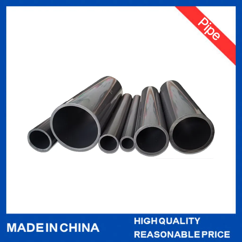 UPVC Thickened Industrial Pipe Dark Grey Anti-Corrosion Resistant Strong Acid and Alkali Water Chemical Plastic Hard Tube