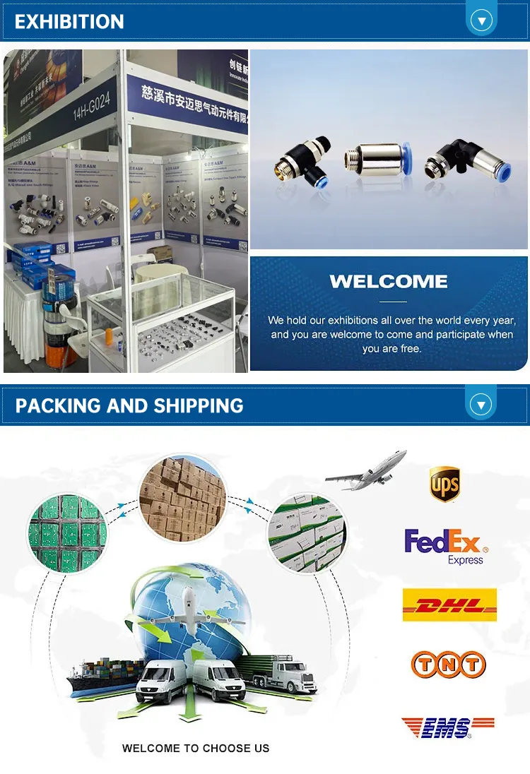 Premium Pneumatic Connectors Pd Plastic Copper Materials Pipe Fittings