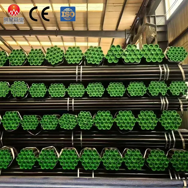Durable Painted ERW Pipe with Plastic End Protectors, 21.3-165.2mm Od, En 10255, for Cable Managemen