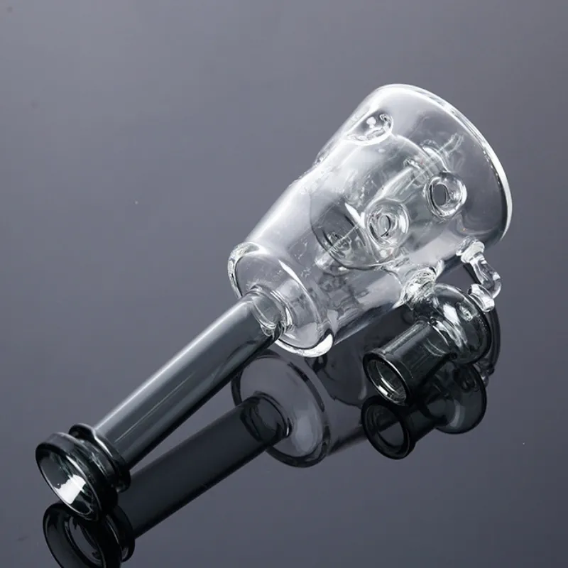 Creative Black Porous Small DAB Rig Glass Hookah Shisha Smoking Water Pipe